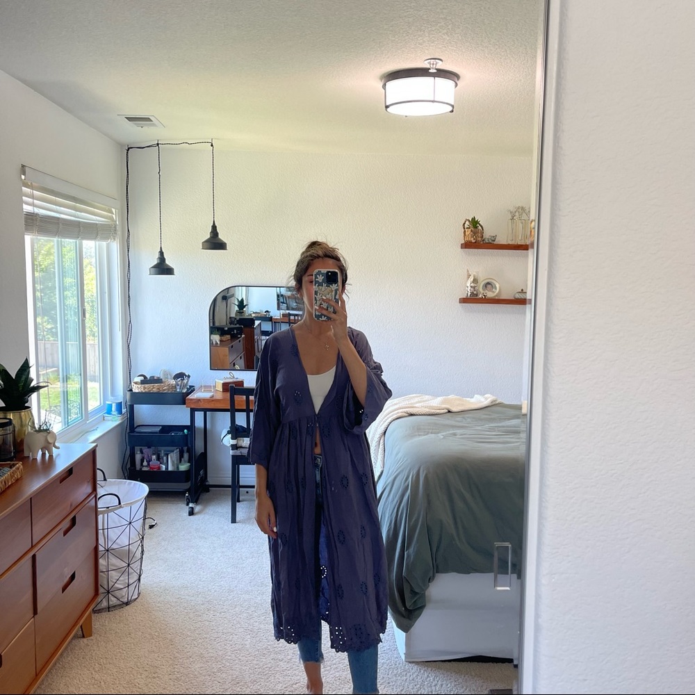 Blue swim cover up